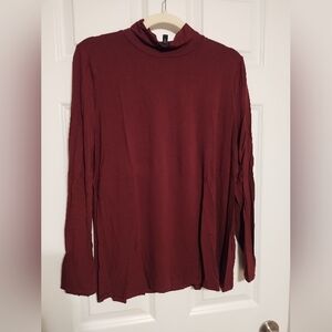 Eileen Fisher Viscose Turtleneck Long Sleeve Top